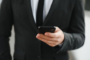 close up of young business man portrait