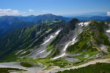 立山連峰縦走　夏景