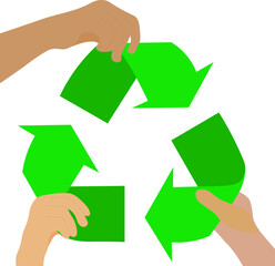 medio ambiente. mundo reciclable, planeta sin contaminación. fondo transparente  © VERNICA