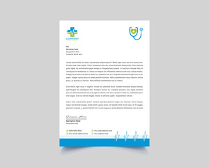 Multipurpose Medicine Letterhead Design Template. Doctor, Hospital, Pharmacy, clinic and Healthcare Print Ready Letterhead. Medical Letterhead Design. Doctor Prescriptions Pad Design. Stationery