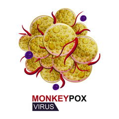 Monkeypox virus icon. Monkeypox pandemic. New virus. Medical icon.