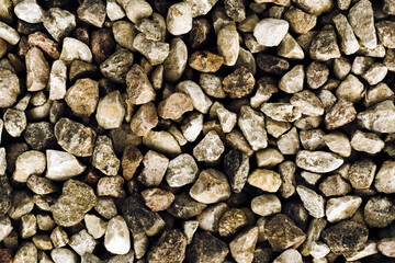 Gravel texture. Stones background. Rocks pattern. Little stones background. Gray noise backdrop. Pebble texture. Pile of rocks.