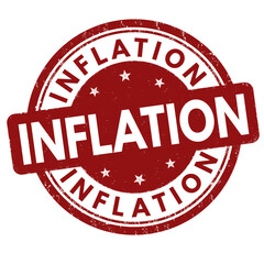 Inflation grunge rubber stamp