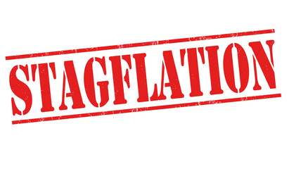 Stagflation grunge rubber stamp