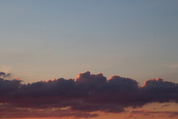 Beautiful clouds at sunset, abstract nature background