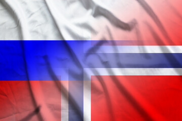 Russia and Norway official flag international negotiation NOR RUS