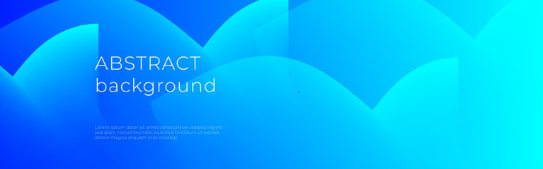 Abstract geometric blue light business minimal gradient color vector long banner background copy space text cover media presentation header web page design