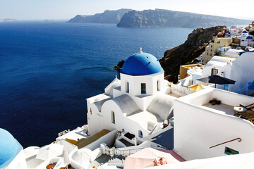 Fototapeta premium The landscape of Santorini island, Greece.