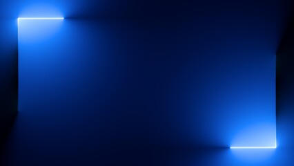 3d render, abstract blue neon background © wacomka