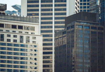 Modern office building close up in Hong Kong