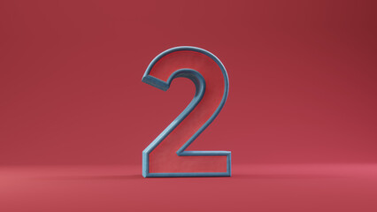 number text red in background red 3d illustration rendering, countdown text number text red color	