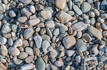 river stones on the beach