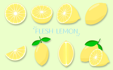 レモンのイラストセット