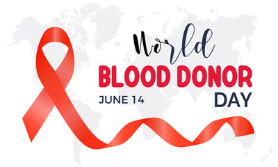 World blood donor day. June 14. Annual health awareness concept for banner, poster, card and background design.