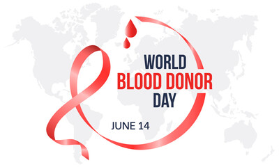 World blood donor day. June 14. Annual health awareness concept for banner, poster, card and background design.