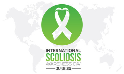 Scoliosis awareness day. June 26. Annual health awareness concept for banner, poster, card and background design.