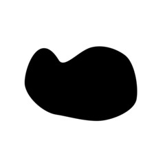 liquid black spot of arbitrary shape, design element, template, flat style, shape abstract graphic elements