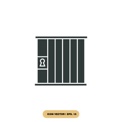 prison icons  symbol vector elements for infographic web