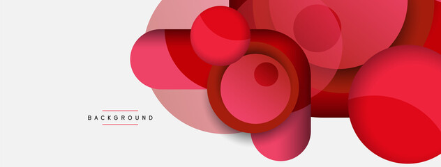 Creative geometric wallpaper. Minimal abstract background. Circles composition vector illustration for wallpaper banner background or landing page