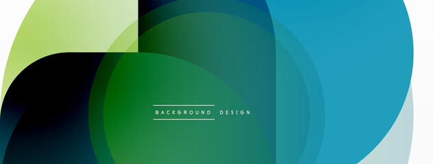 Fototapeta premium Creative geometric wallpaper. Minimal circle triangle and square line abstract background. Vector illustration for wallpaper banner background or landing page