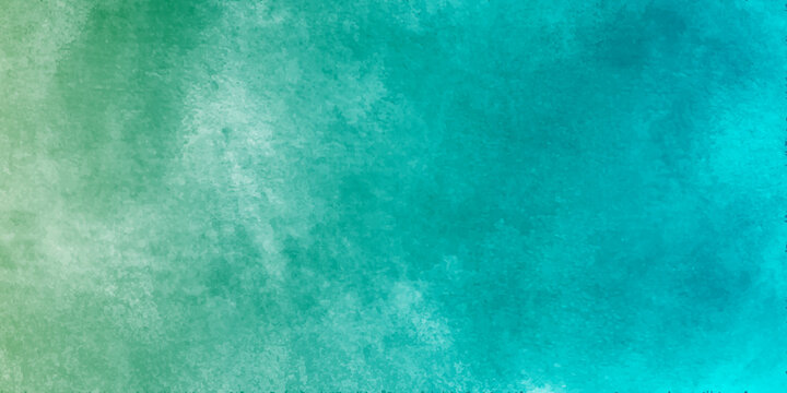 Vintage blue green background with old marbled texture and messy grunge border, elegant stained blue paper design