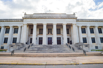 Sunny exterior view of the Scottish Rite Masonic Temple