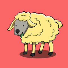 A cute sheep in vectorillustration design