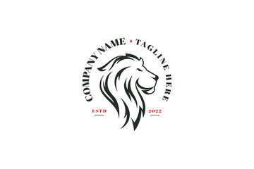 classic circle lion luxury logo