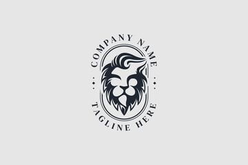 Lion face classic logo