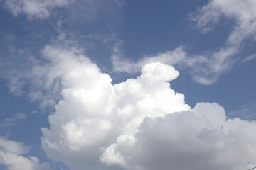 beautiful white clouds against blue sky