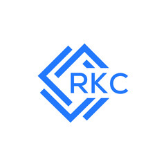 Obraz premium RKC technology letter logo design on white background. RKC creative initials technology letter logo concept. RKC technology letter design. 