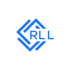 RLL technology letter logo design on white  background. RLL creative initials technology letter logo concept. RLL technology letter design.