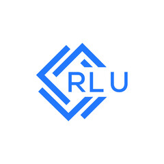RLU technology letter logo design on white  background. RLU creative initials technology letter logo concept. RLU technology letter design.