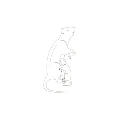 mouse icon design vector drawing