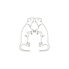 mouse icon design vector drawing