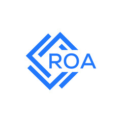 Fototapeta premium ROA technology letter logo design on white background. ROA creative initials technology letter logo concept. ROA technology letter design.