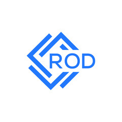 ROD technology letter logo design on white  background. ROD creative initials technology letter logo concept. ROD technology letter design.