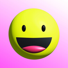 Fototapeta premium happy smiley face 3D