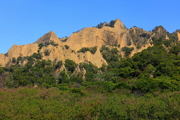 Fototapeta na wymiar Huoyanshan Nature Reserve, Beautiful landscape at Miaoli Sanyi, Taiwan