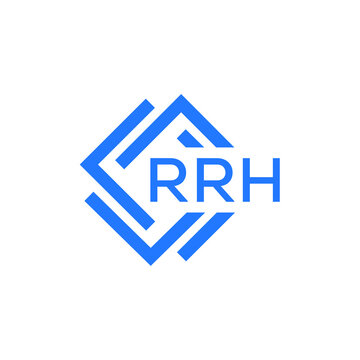 RRH technology letter logo design on white  background. RRH creative initials technology letter logo concept. RRH technology letter design.