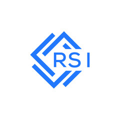 RSI technology letter logo design on white  background. RSI creative initials technology letter logo concept. RSI technology letter design.