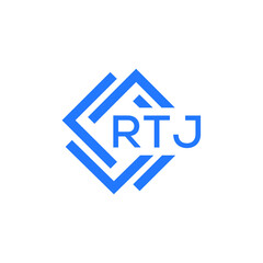 RTJ technology letter logo design on white  background. RTJ creative initials technology letter logo concept. RTJ technology letter design.
