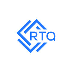 RTQ technology letter logo design on white  background. RTQ creative initials technology letter logo concept. RTQ technology letter design.
