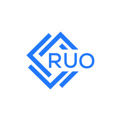RUO technology letter logo design on white  background. RUO creative initials technology letter logo concept. RUO technology letter design.
