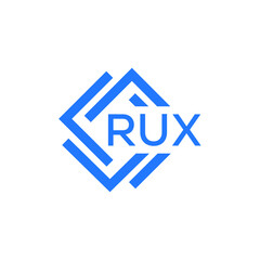 Obraz premium RUX technology letter logo design on white background. RUX creative initials technology letter logo concept. RUX technology letter design. 
