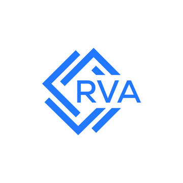 RVA technology letter logo design on white  background. RVA creative initials technology letter logo concept. RVA technology letter design.
