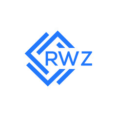 RWZ technology letter logo design on white  background. RWZ creative initials technology letter logo concept. RWZ technology letter design.