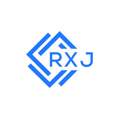 RXJ technology letter logo design on white  background. RXJ creative initials technology letter logo concept. RXJ technology letter design.