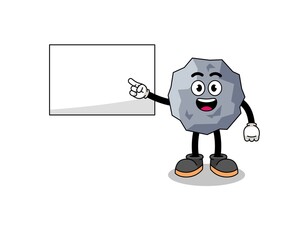 stone illustration doing a presentation