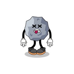 stone mascot illustration is dead